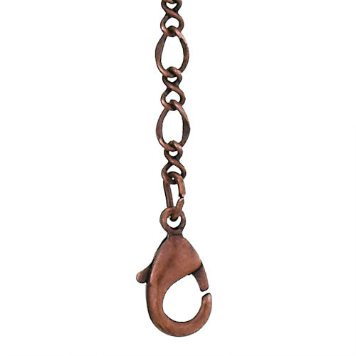 Copper Oval Link Chain 18"