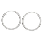 Simple Hoop Sterling Silver Earrings, Assorted Sizes