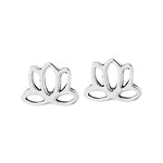 Lotus Silver Stud Earring