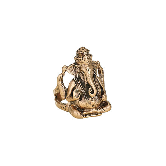 Buy PC Jeweller Brilliant Ganesha 18KT (750) Yellow Gold and Diamond Ring  for Women (Ring Size, 10) at Amazon.in