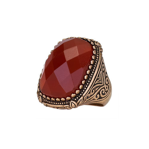 Carnelian and Copper Ring