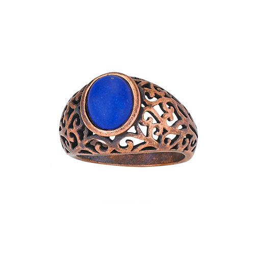 Lapis and Copper Ring