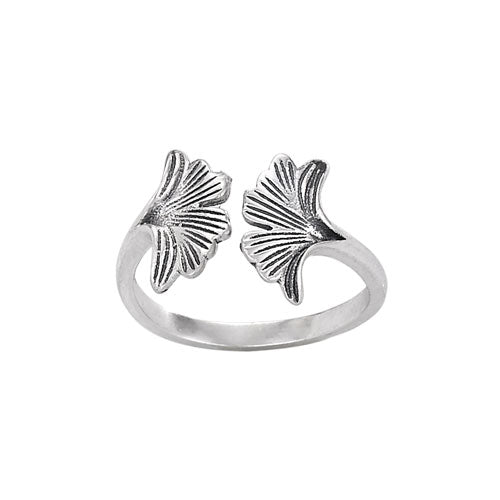 Ginko Leaf Silver Ring