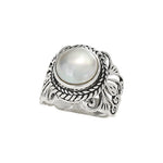 Pearl & Intricate Silver Ring