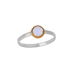 Gold Wrapped Moonstone & Silver Ring