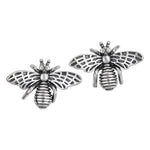 Bee Detailed Silver Stud Earring