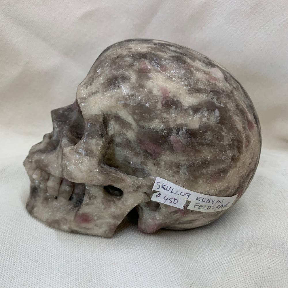 Ruby in Feldspar Crystal Skull