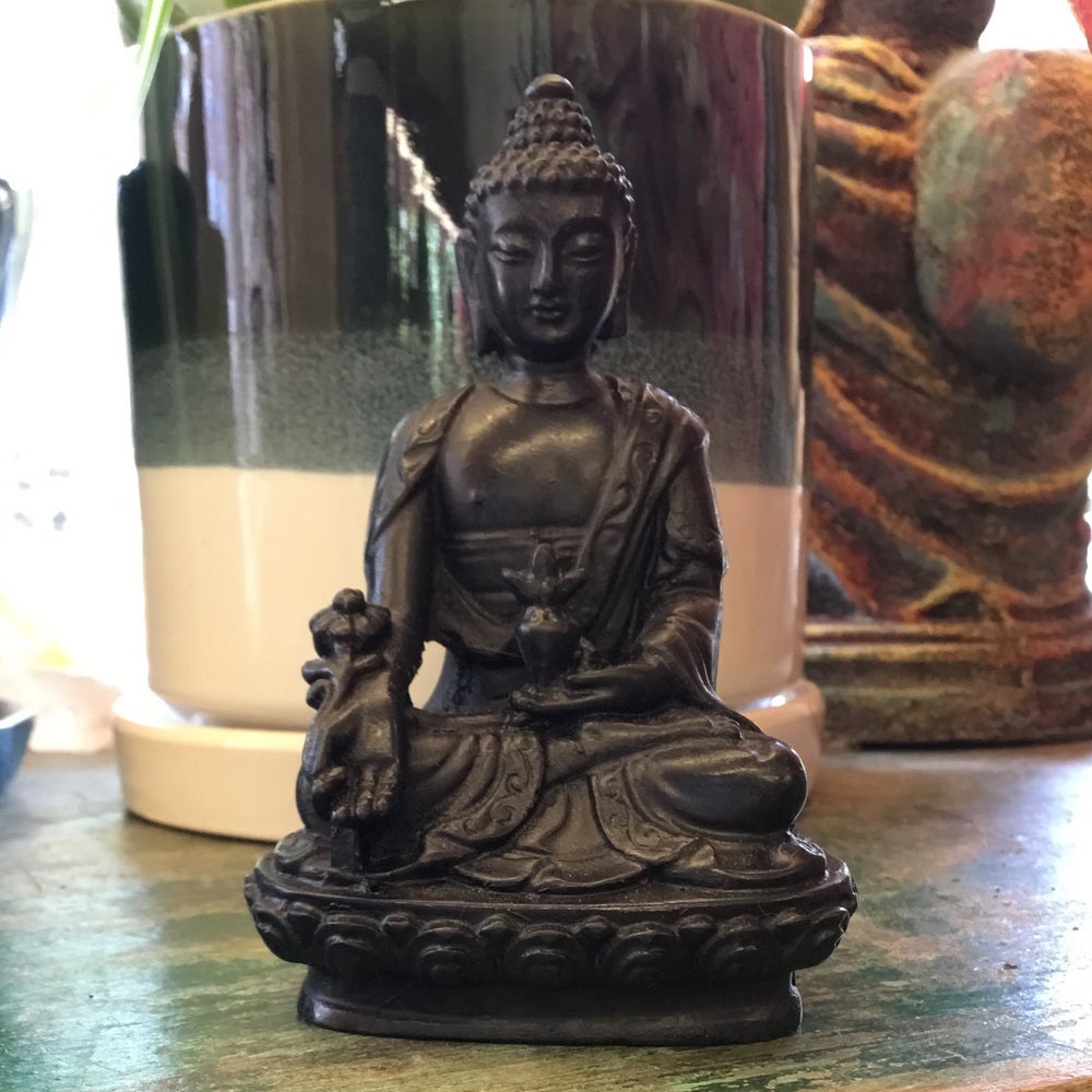 Buddha Sitting Black 4”