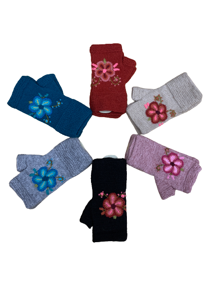 Hand Woven Flower Fair Trade Gloves