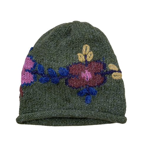 Embroidered Flower Fair Trade Hat
