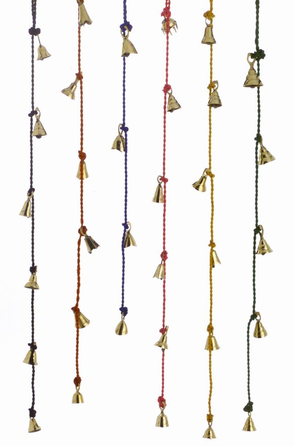Brass Bells on Cord, Assorted