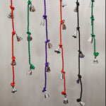 Chrome Plated Brass Bells on Cord, Assorted