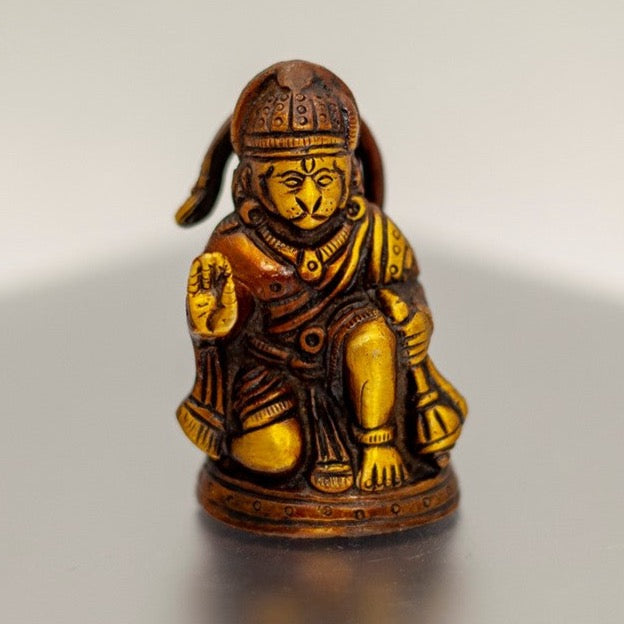 Kneeling Brass Hanuman 2.5"