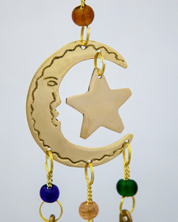 Moon & Star Chime with Beads